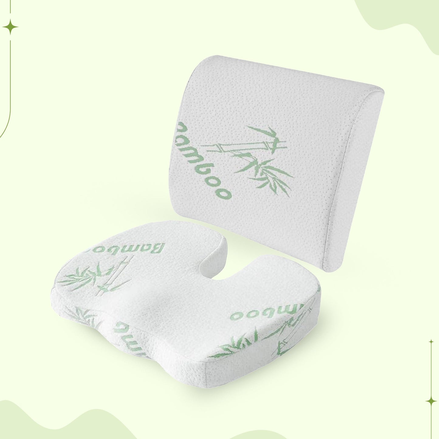 Rug- en zitkussen – Lendensteun van traagschuim voor stoelen