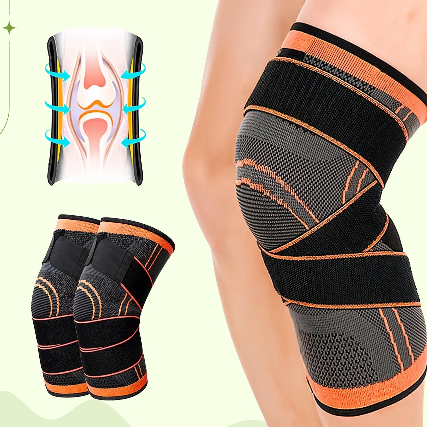 Compressie kniebandage – Brace voor sport en hardlopen