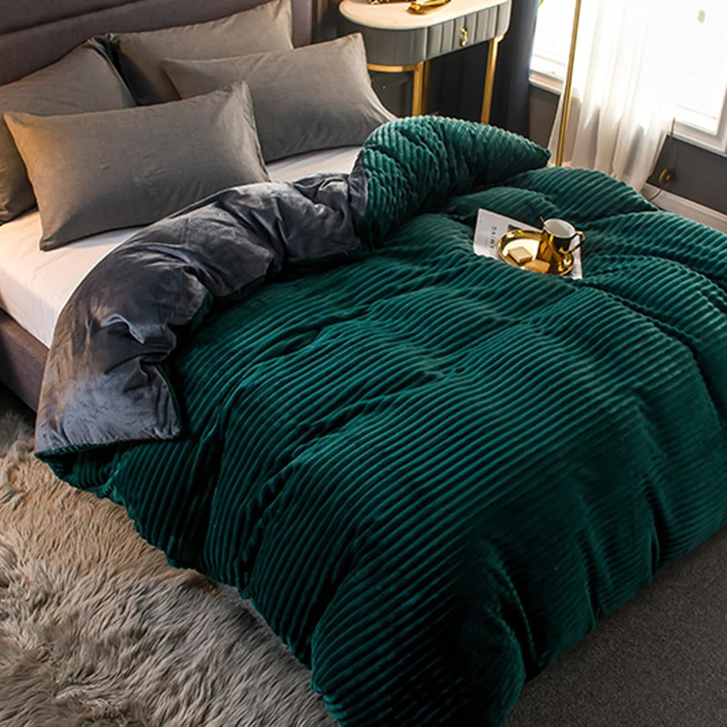 Dekbedovertrek van fluweel fleece - Warm & Stijlvol Beddengoed