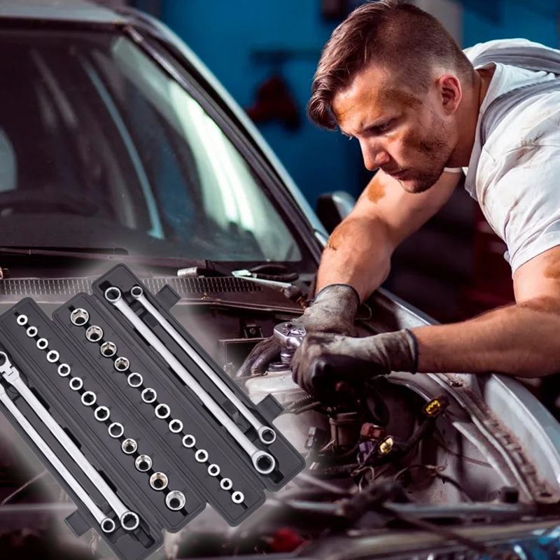 15-delige verstelbare ratelsleutelset - duurzaam en veelzijdig