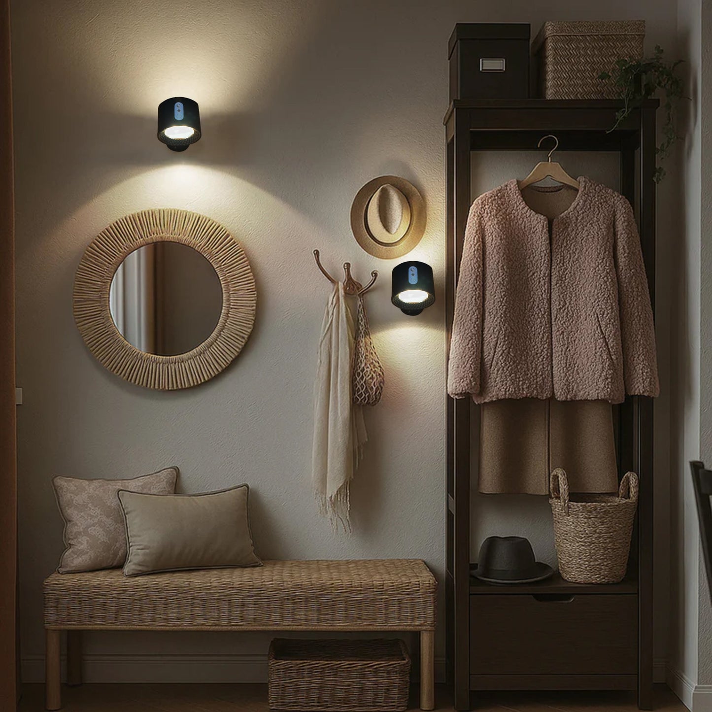 LED-wandlamp β leeslamp met dubbele kop en aanraakbediening