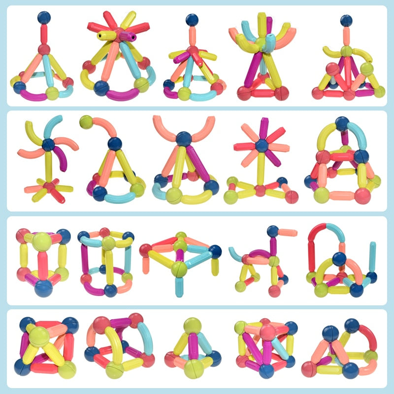 Creatieve magnetische stokken - Bouwen, spelen, leren voor kinderen