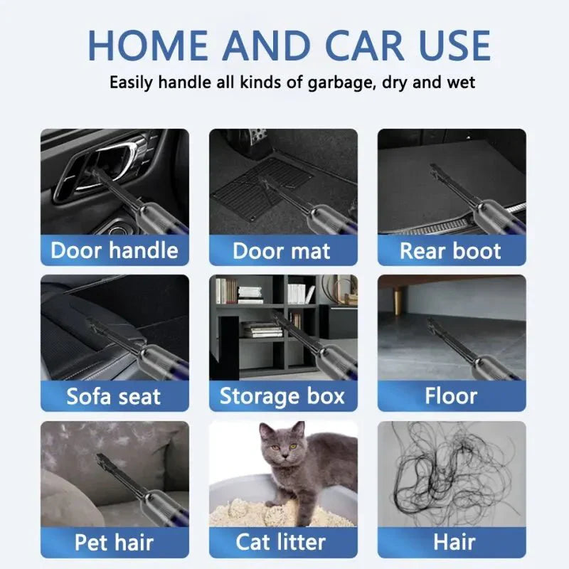 Krachtige draadloze autostofzuiger - Handheld en oplaadbaar