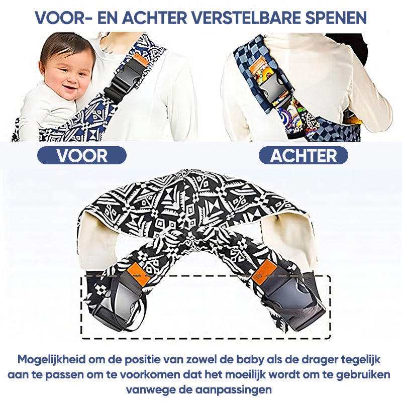 Verstelbare draagzak voor baby's - van pasgeboren tot peuter, ergonomisch