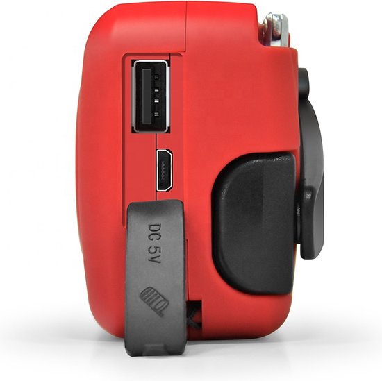 Weerradio met handslinger en zonnecellen