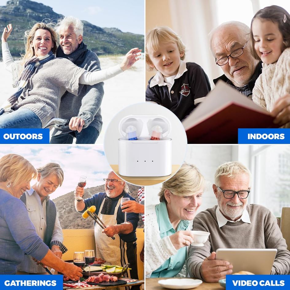 Onzichtbaar hoortoestel - Ultra Discreet CIC, oplaadbaar,  lange batterijlevensduur