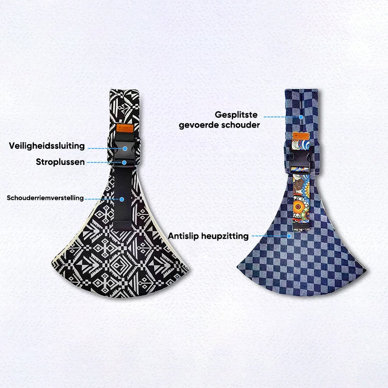 Verstelbare draagzak voor baby's - van pasgeboren tot peuter, ergonomisch