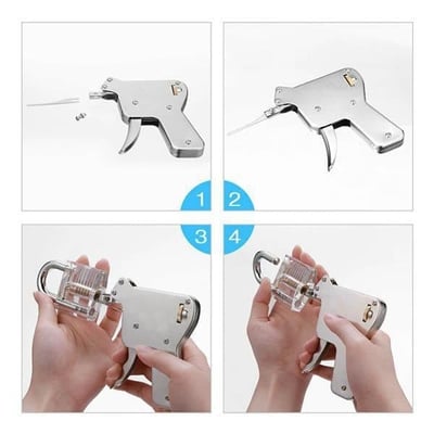 6-delige Krachtige RVS Slotreparatieset met Sleutel en Hangslot Tools