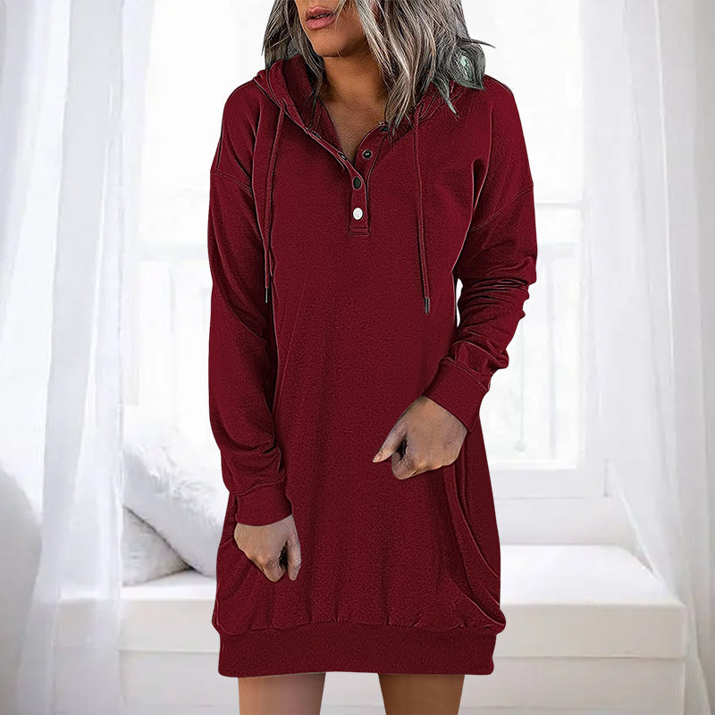 Minimalistische lange hoodie