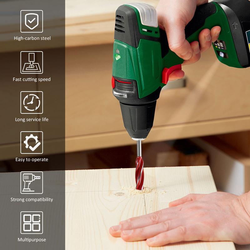 8-delige houtboorset - precisiegereedschap voor schone gaten