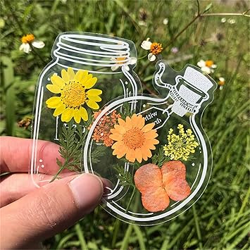 DIY Transparante Bloemen Bladwijzerset - Transparante Knutselset