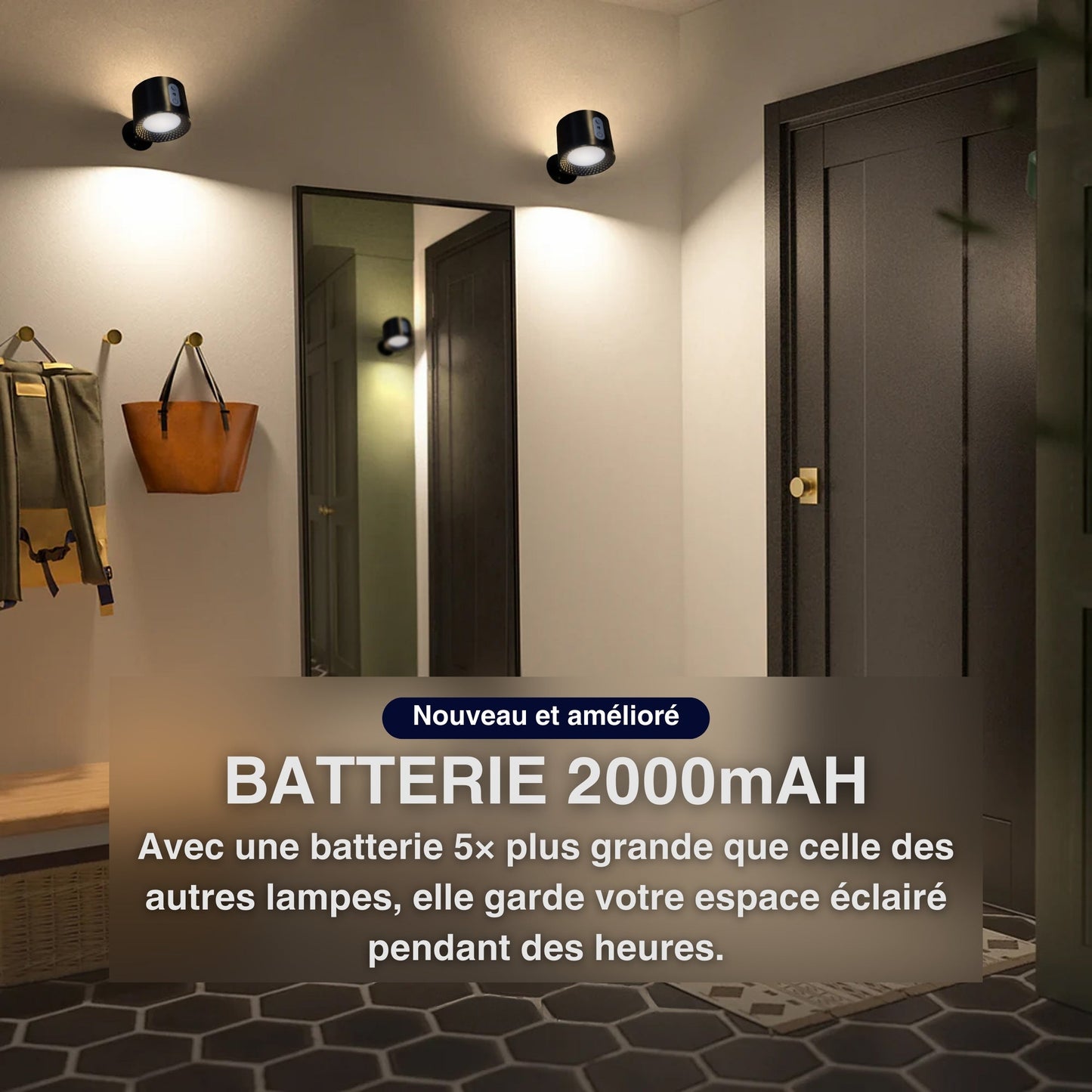 LED-wandlamp β leeslamp met dubbele kop en aanraakbediening