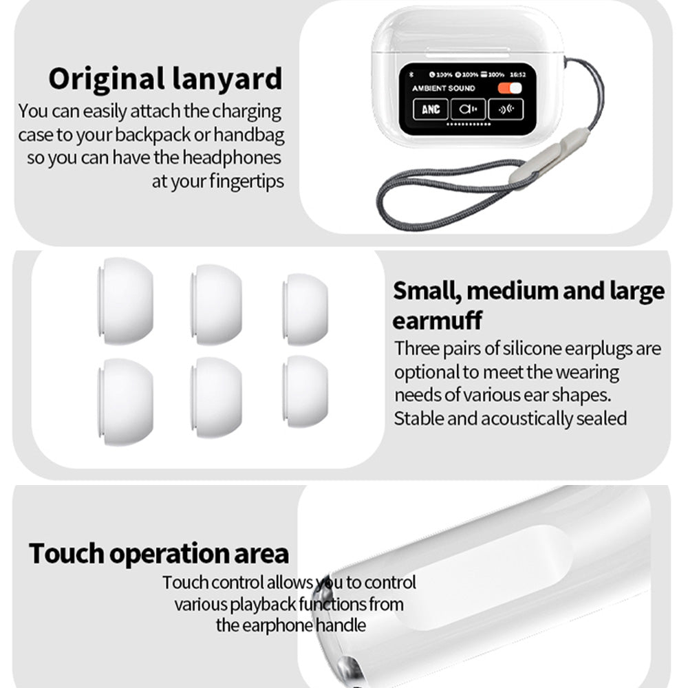 Bluetooth-oortelefoon met LED-zichtbare aanraakfunctie