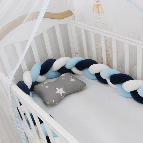 Zachte Baby Bed Bumper - Gevlochten Wiegbeschermer & Kussen