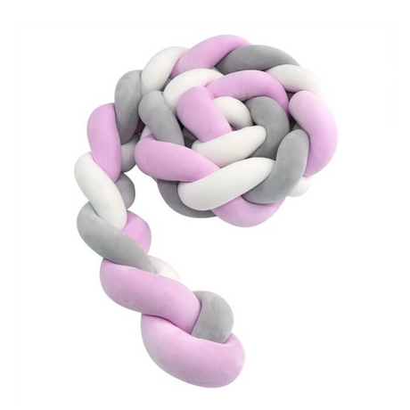 Zachte Baby Bed Bumper - Gevlochten Wiegbeschermer & Kussen