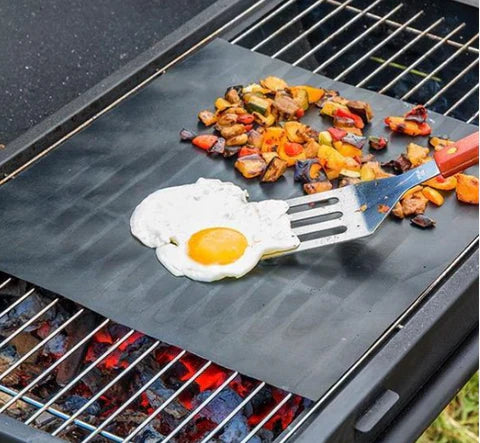 Barbecuemat met antiaanbaklaag