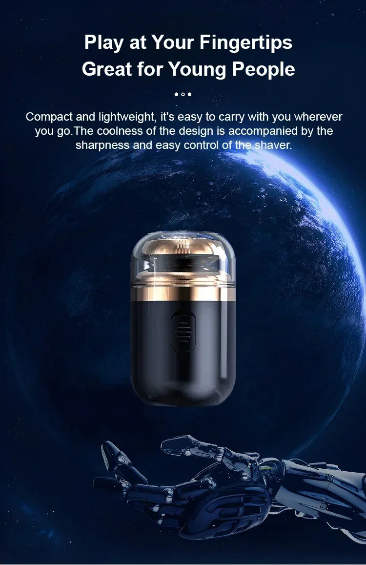 Reisvriendelijk Mini Elektrisch Capsule Scheerapparaat voor Mannen