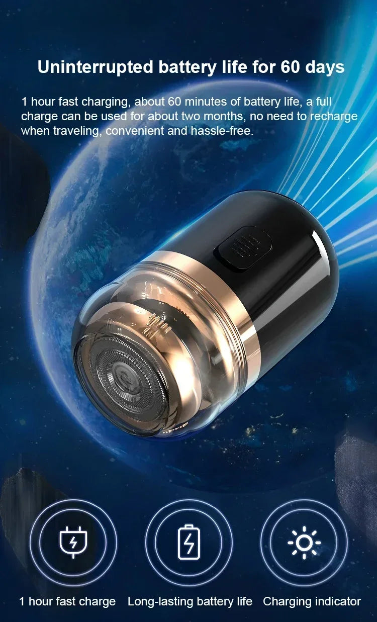 Reisvriendelijk Mini Elektrisch Capsule Scheerapparaat voor Mannen