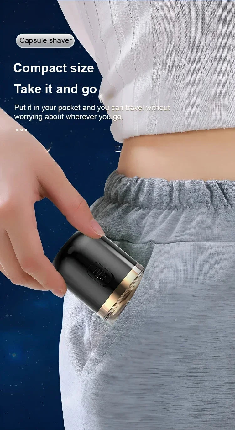 Reisvriendelijk Mini Elektrisch Capsule Scheerapparaat voor Mannen