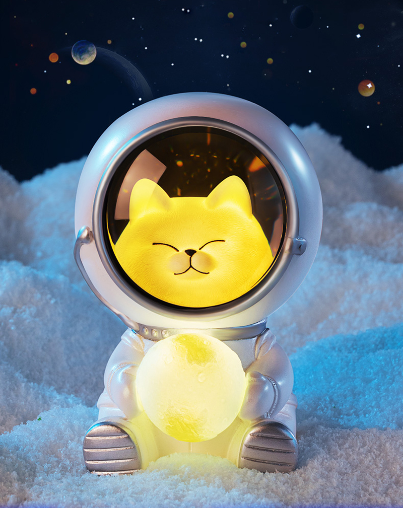 Nachtlampje Galaxy Cat - Schattig, kalmerend en kleurrijk licht