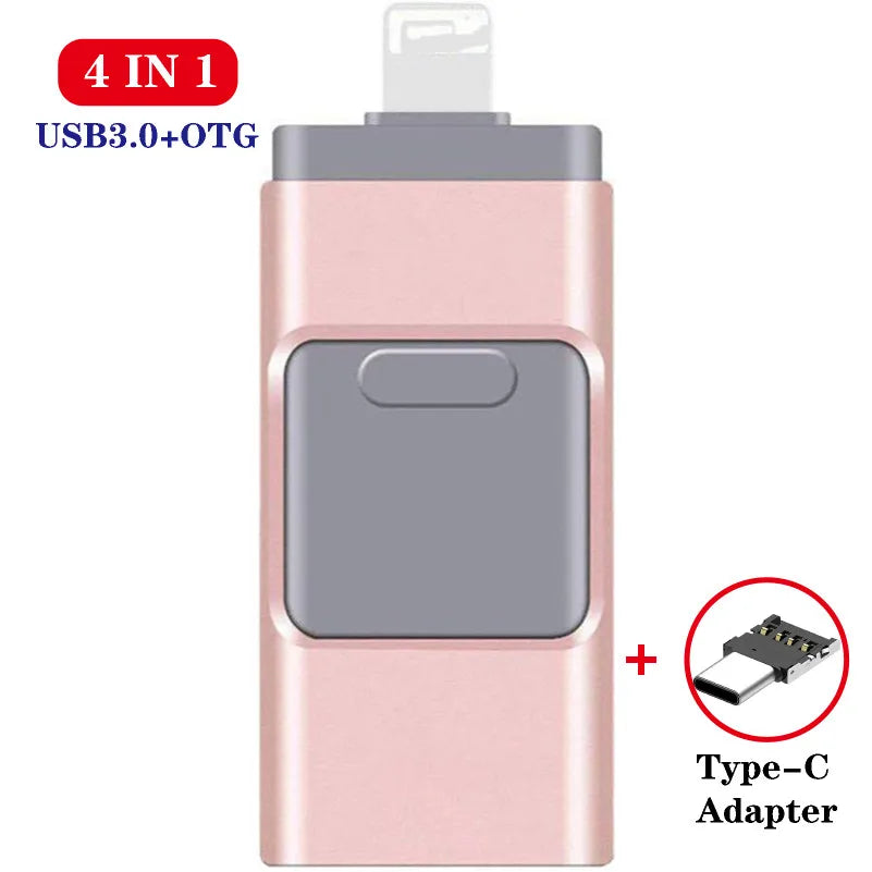 Converteerbare USB-stick – dubbele poort voor telefoon en pc