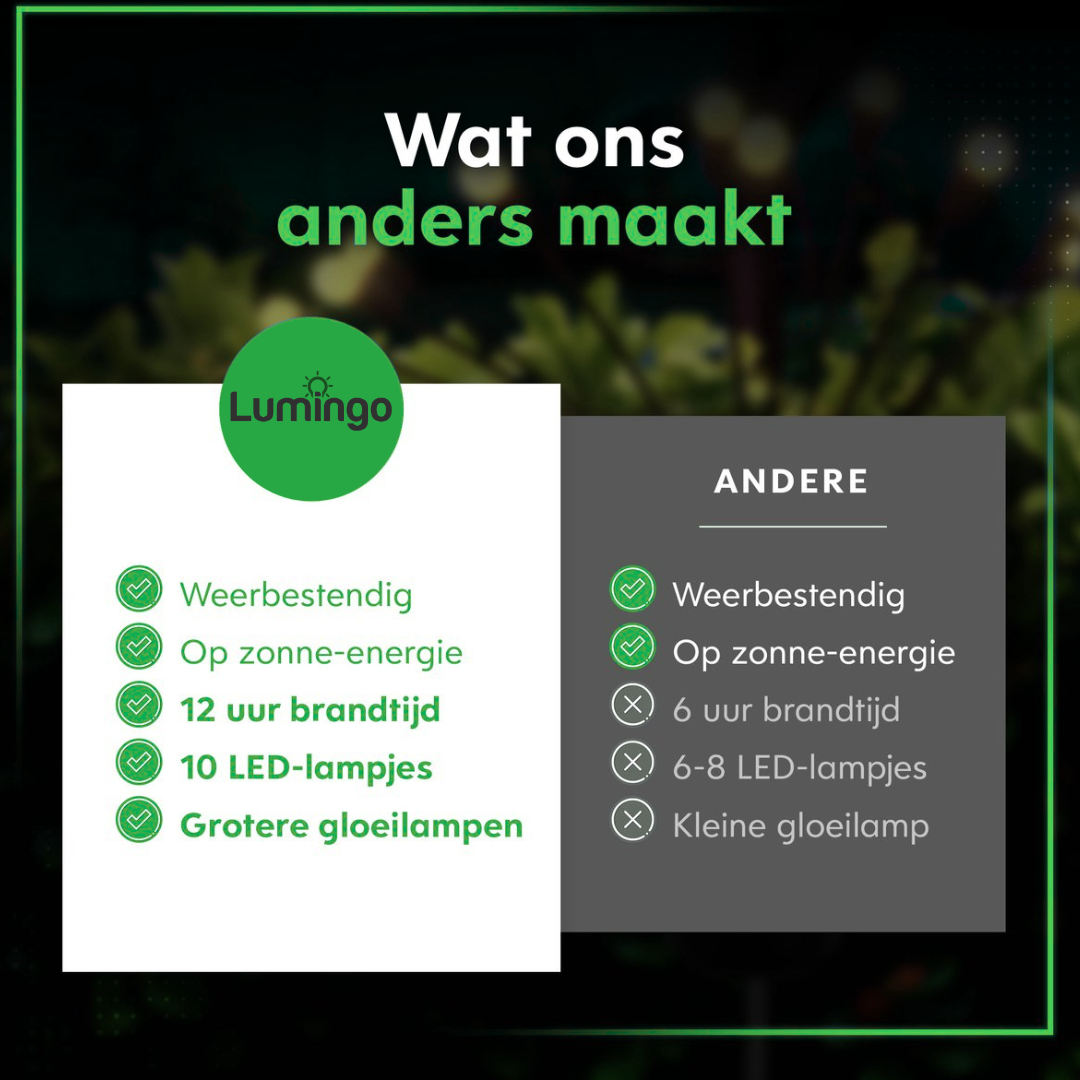 Zonnevlam tuinverlichting