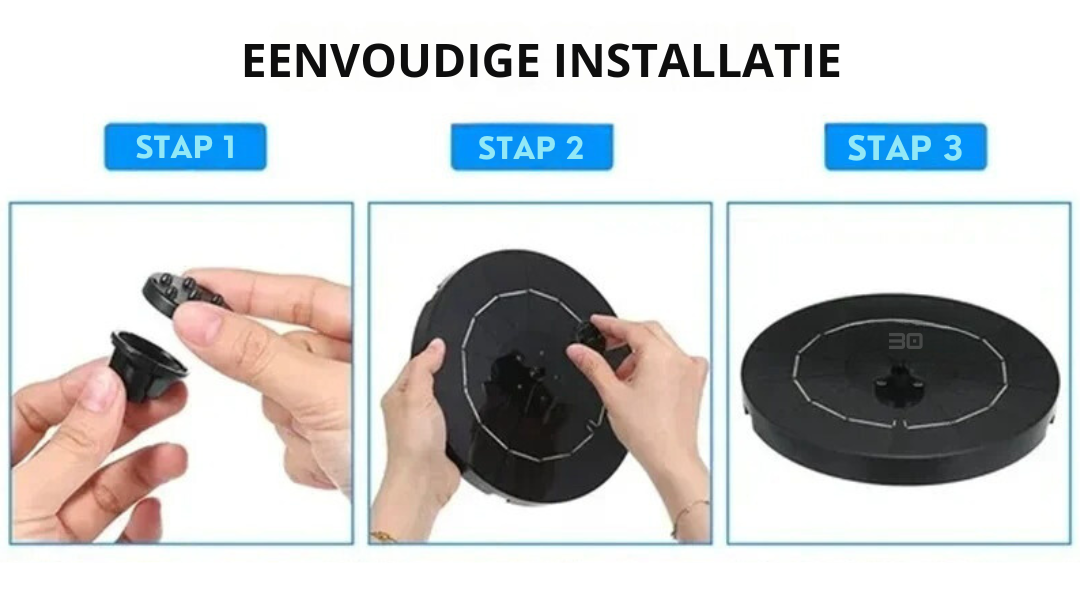 Waterfontein op zonne-energie