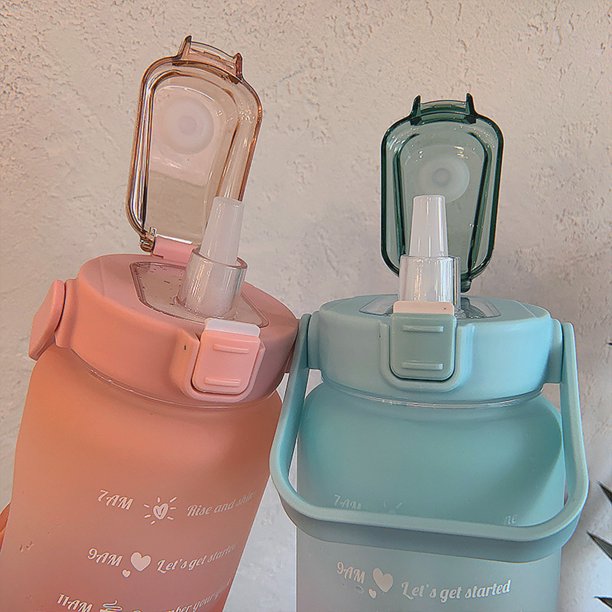 Motiverende waterfles | 2L milieuvriendelijk