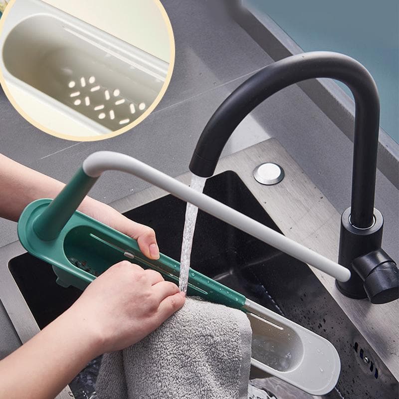 Telescopische gootsteen opbergrek