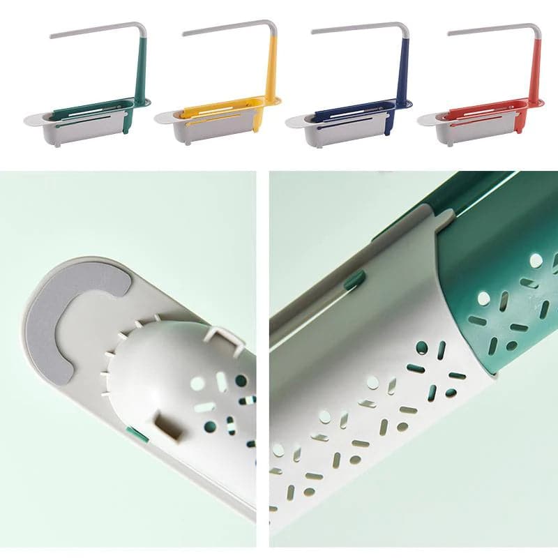 Telescopische gootsteen opbergrek