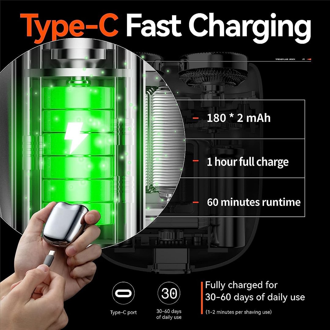 USB oplaadbare zakscheerapparaat - Compacte en waterdichte scheermes