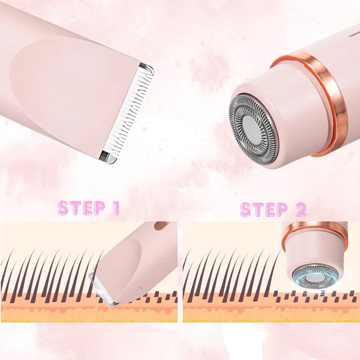 Nat/droog scheerapparaat voor zijdezacht gezicht en lichaam - Zacht en effectief