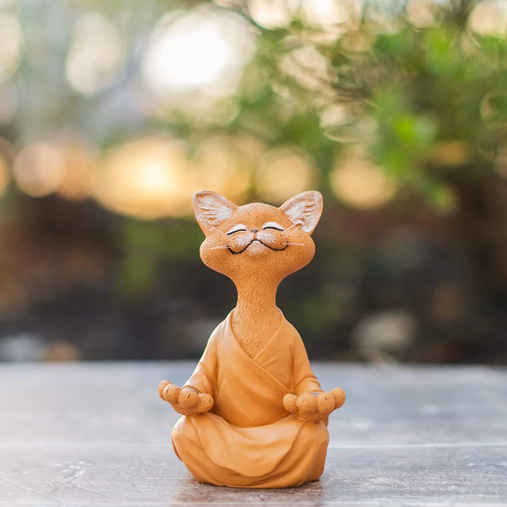 Buddha Cat Statue | Ontspan en mediteer samen met dit kattenbeeldje