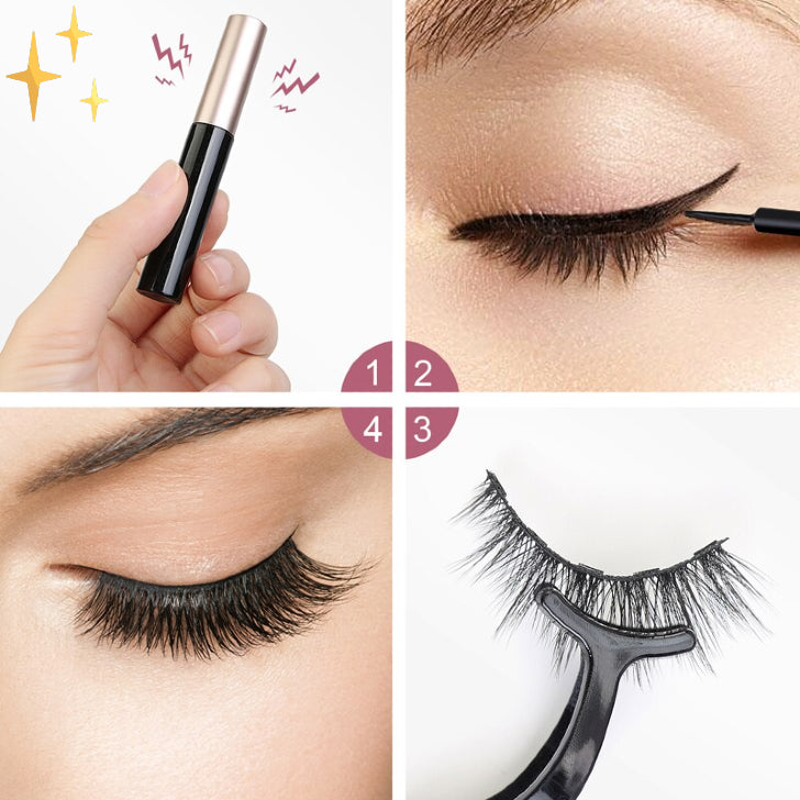 Magnetische Wimpers | Een vrouwelijke, zelfverzekerde look zonder irritante lijm! Incl. Eyeliner en Applicator | Tijdelijk: 2 + 2 GRATIS!