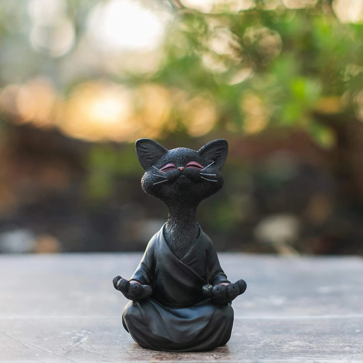 Buddha Cat Statue | Ontspan en mediteer samen met dit kattenbeeldje