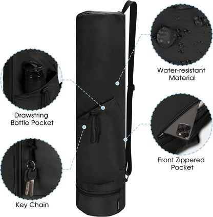 Yogamat-tas met riem en waterflesvak