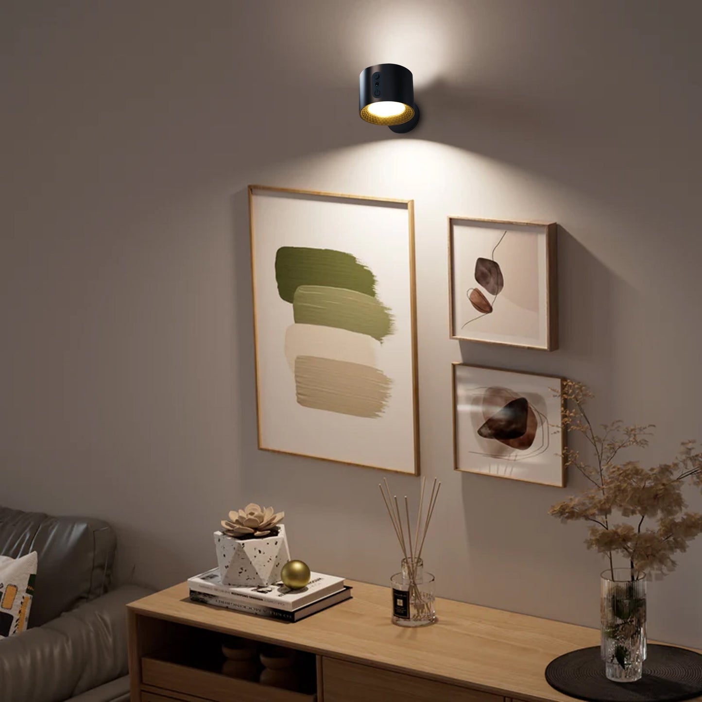 LED-wandlamp – leeslamp met dubbele kop en aanraakbediening