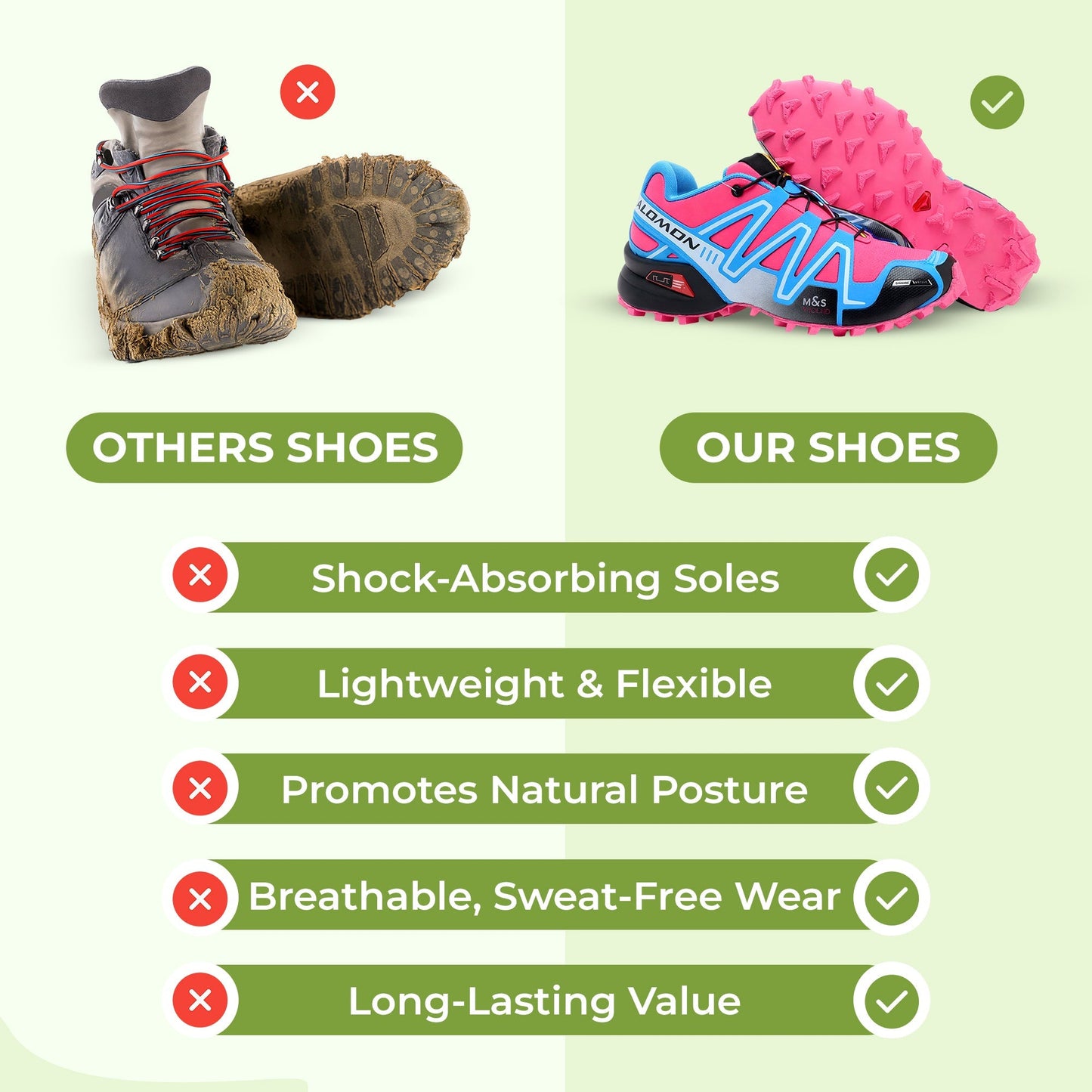 Unisex wandelschoenen – dagelijks comfort en ondersteuning