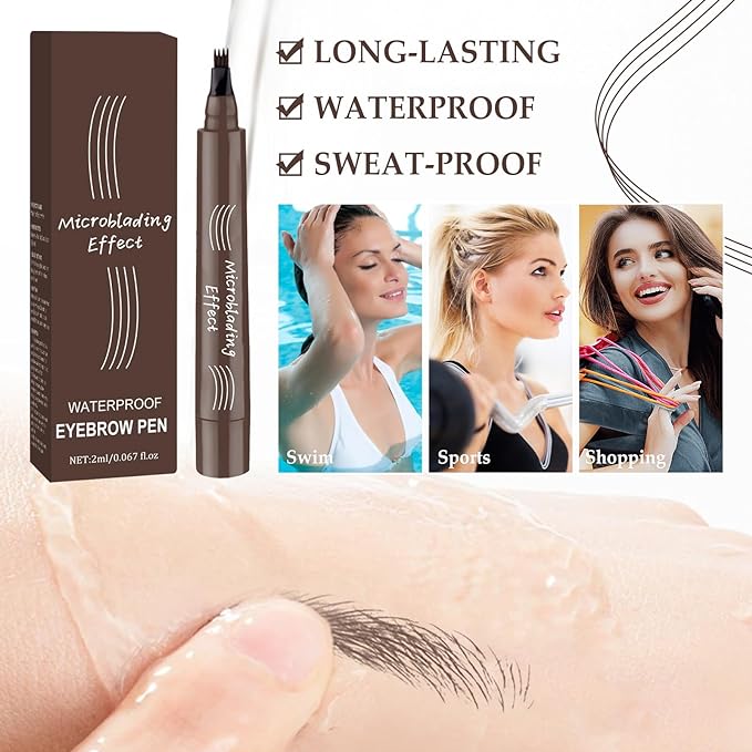 Enhanced Natural Eyebrow Pen - Langhoudende, Waterproof, Precisie Wenkbrauwen