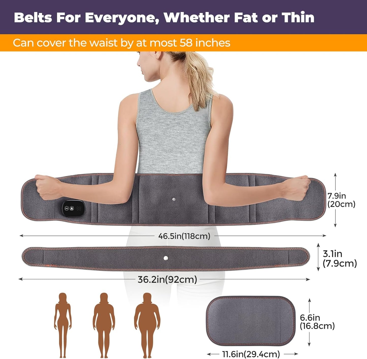 Apparaat voor rugpijnverlichting – warmte, massage en roodlichttherapie