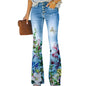 Flare-jeans met 4 knopen