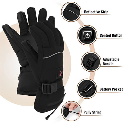 Verwarmde Handschoenen - Oplaadbaar & Touchscreen (Inclusief 2 Batterijen)