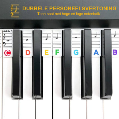 Verwijderbare bladmuzieklabels voor piano toetsenbord