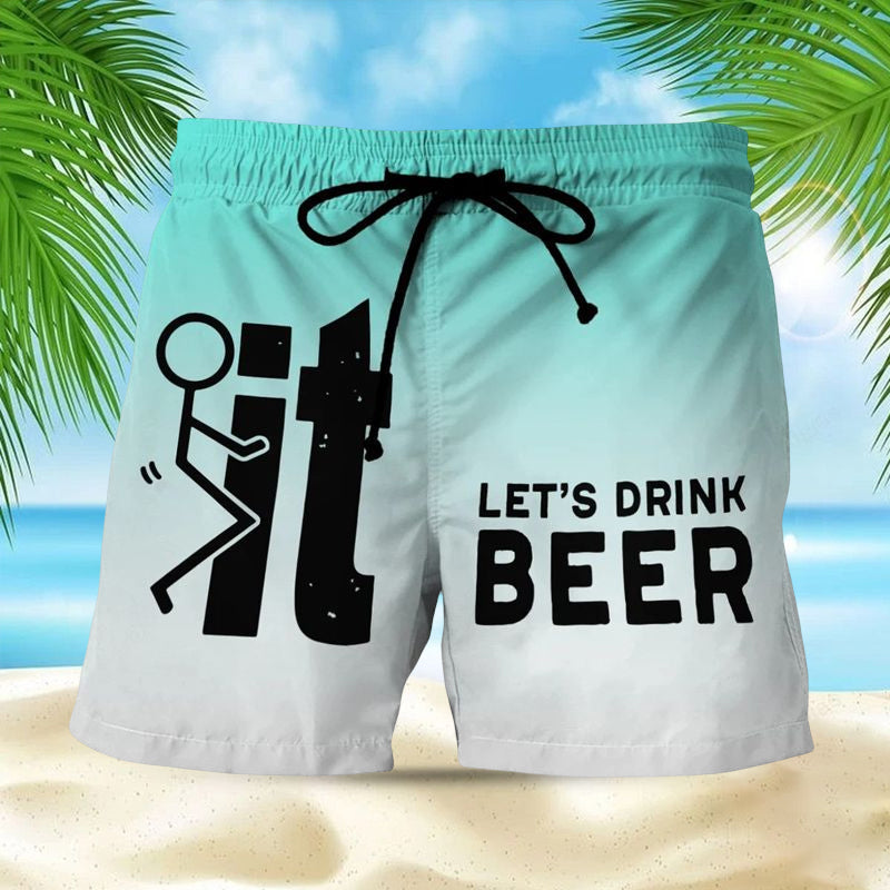 Hawaii-strandshort voor heren