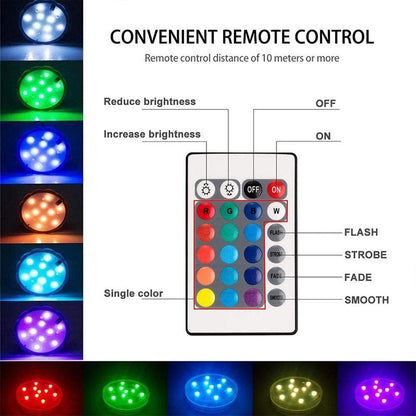 4.5V Waterdichte LED Onderwaterlamp met Afstandsbediening en Batterij