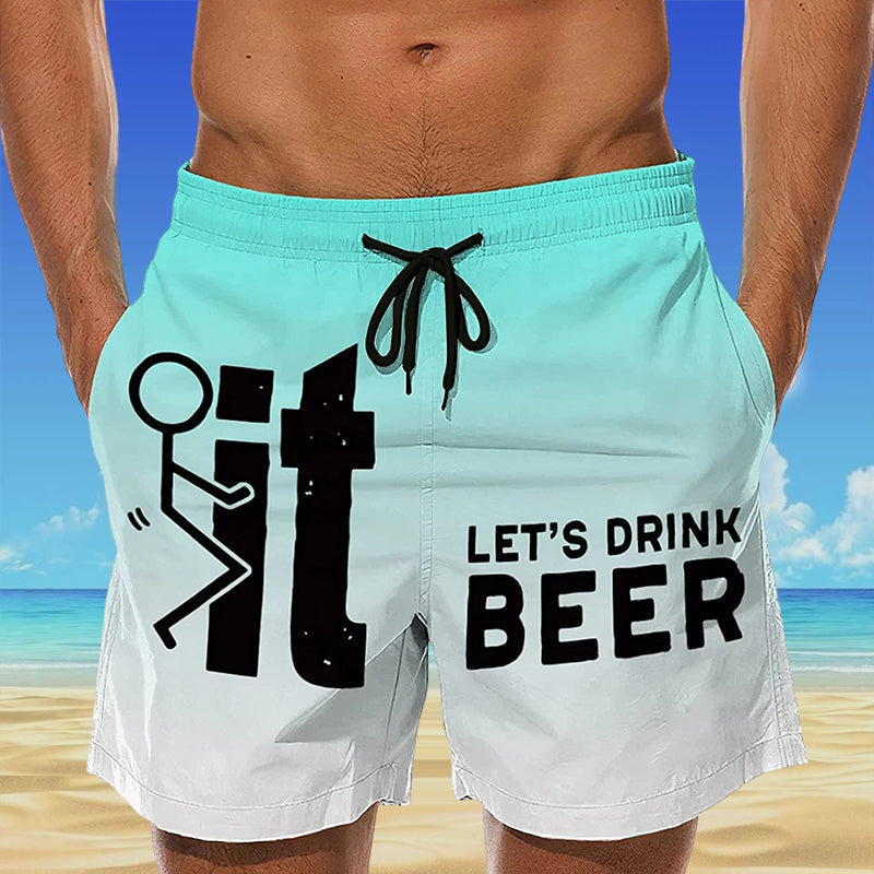 Hawaii-strandshort voor heren