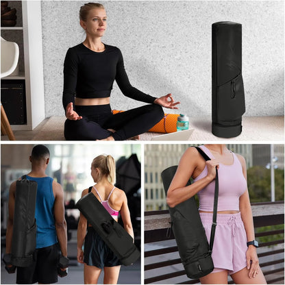 Yogamat-tas met riem en waterflesvak