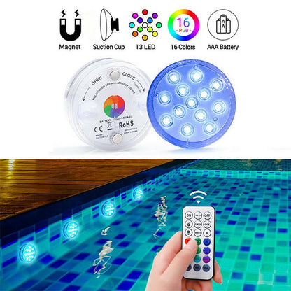 4.5V Waterdichte LED Onderwaterlamp met Afstandsbediening en Batterij