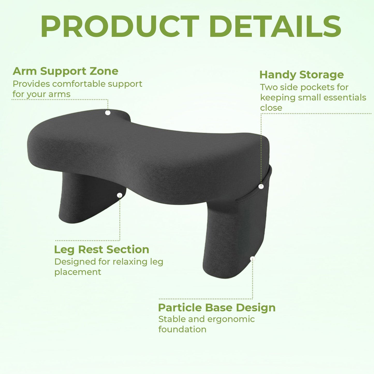 Leeskussen met rugleuning – Schootbureau voor werk en gamen