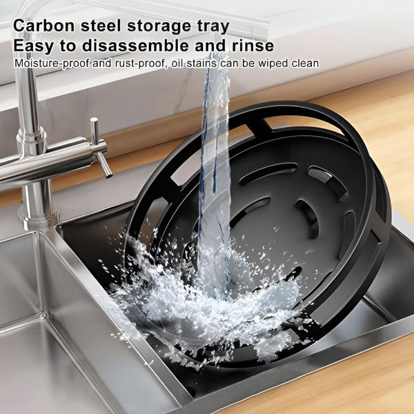 3-laags draaibare metalen organizer – ruimtebesparende opbergoplossing